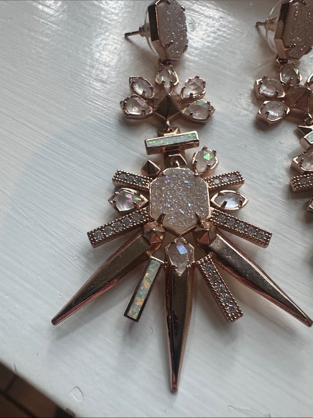 Kendra Scott Isadora Statement Rose Gold Earrings - Picture 5 of 6